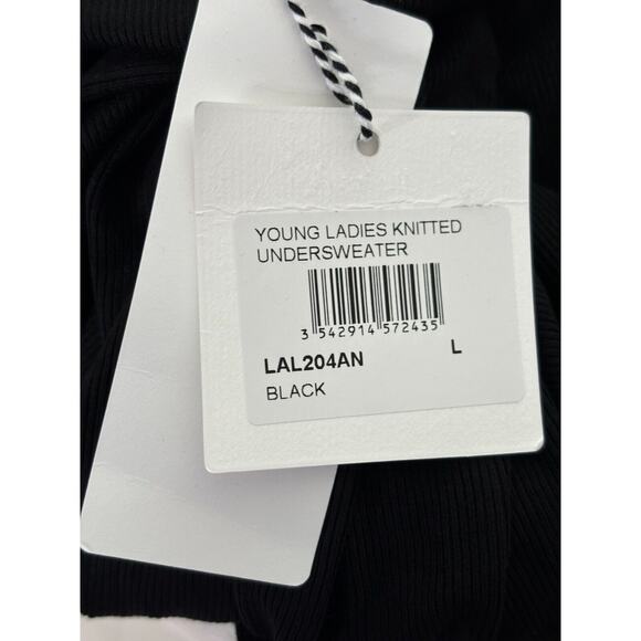 Lili Sidonio Womens Black Knitted Undersweater Turtleneck Long Sleeve Size L NWT - Picture 8 of 12